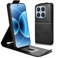 Xiaomi 17 Vertical Flip Case with Stand - Black