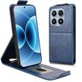 Xiaomi 17 Vertical Flip Case with Stand - Dark Blue