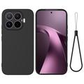 Xiaomi 17T Liquid Silicone Case with Hand Strap - Black