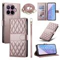 Xiaomi 17T Pro Luxury Quilted Wallet Case - Rose Gold