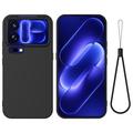 Xiaomi 18 Pro Liquid Silicone Case with Hand Strap - Black