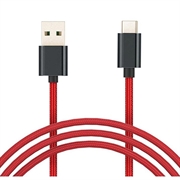 Xiaomi Braided USB-A/USB-C Cable - 1m - Black / Red