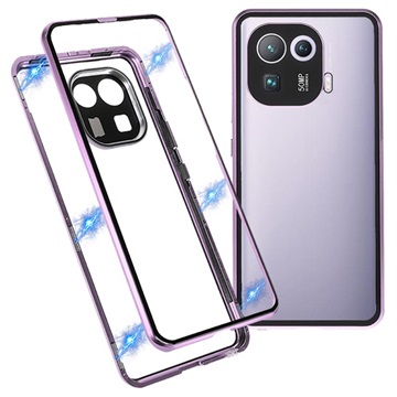 Xiaomi Mi 11 Pro Magnetic Case with Tempered Glass - Light Purple