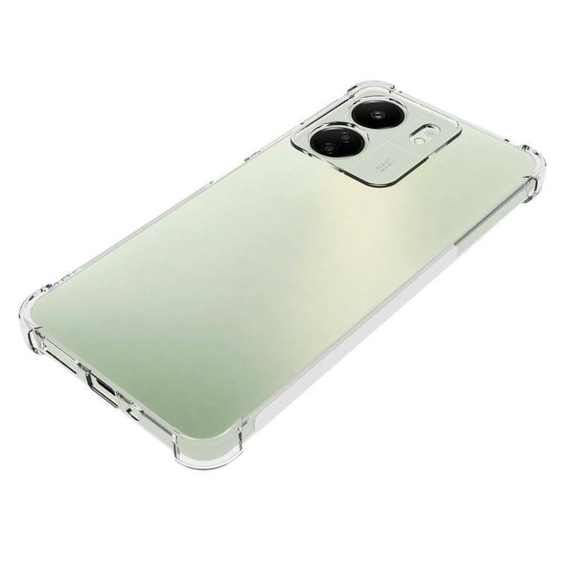 Clear Shockproof Case + Tempered Glass Screen Protector For Xiaomi POCO C65 – TPU Silicone Cover