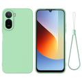 Xiaomi Poco C81 Pro Liquid Silicone Case with Hand Strap - Green