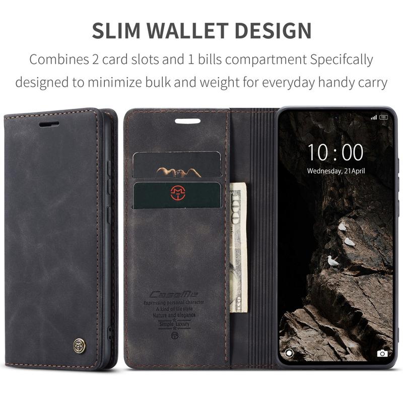 thumbnail image 2 of AIORIA PU Leather Case For Xiaomi Poco F7 Ultra 5G - Retro Business Style, Slim Protective Cover, Coffee Color 2 of 6