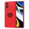 Xiaomi Poco M4 Pro Magnetic Ring Holder Case - Red