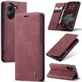 Xiaomi Poco X7 Pro Caseme 013 Series Wallet Case - Wine Red