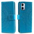 Xiaomi Redmi 15a Mandala Wallet Case with Wrist Strap - Blue