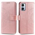 Xiaomi Redmi 15a Mandala Wallet Case with Wrist Strap - Pink