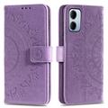 Xiaomi Redmi 15a Mandala Wallet Case with Wrist Strap - Purple