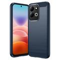 Xiaomi Redmi 17 5G/4G Brushed TPU Case - Carbon Fiber - Blue