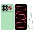 Xiaomi Redmi K100 Pro Max/Poco F9 Ultra Liquid Silicone Case with Hand Strap - Green