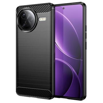 Xiaomi Redmi K80 Pro/Poco F7 Ultra Brushed TPU Case - Carbon Fiber - Black
