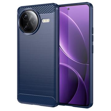 Xiaomi Redmi K80 Pro/Poco F7 Ultra Brushed TPU Case - Carbon Fiber - Blue