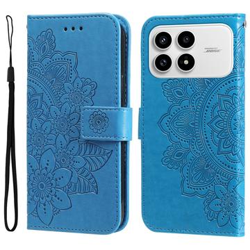 Xiaomi Redmi K90/Poco F8 Pro Mandala Series Wallet Case - Blue