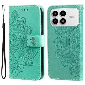 Xiaomi Redmi K90/Poco F8 Pro Mandala Series Wallet Case - Green
