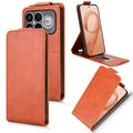 Xiaomi Redmi K90 Pro Max/Poco F8 Ultra Vertical Flip Case with Stand - Brown