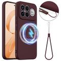 Xiaomi Redmi K90 Pro Max/Poco X8 Ultra Liquid Silicone Case - MagSafe Compatible - Wine Red