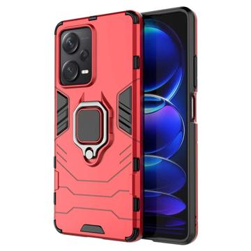 Xiaomi Redmi Note 12 Pro+ Hybrid Case with Ring Holder - Red
