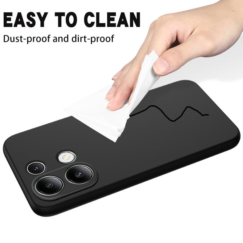Custodia Per Xiaomi Redmi Note 13 Pro 4G / Poco M6 Pro 4G - Antiurto In Silicone Morbido Con Fodera In Fibra, Nero