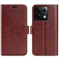 Xiaomi Redmi Note 13 Pro Wallet Case with Magnetic Closure - Brown