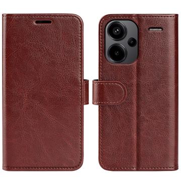 Xiaomi Redmi Note 13 Pro+ Wallet Case with Magnetic Closure - Brown