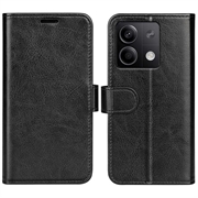 thumbnail interactive-video image 1 of Wallet Case + Tempered Glass For Xiaomi Redmi Note 14/13/12 Pro - Black 1 of 5