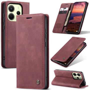 Xiaomi Redmi Note 14 4G Caseme 013 Series Wallet Case - Wine Red