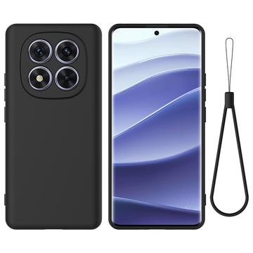 Xiaomi Redmi Note 14 Pro 5G/Poco X7 Liquid Silicone Case with Hand Strap - Black