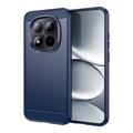 Xiaomi Redmi Note 15 Pro 5G Brushed TPU Case - Carbon Fiber - Blue
