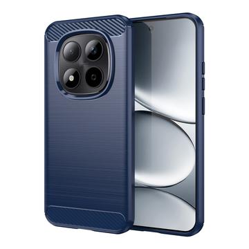 Xiaomi Redmi Note 15 Pro 5G Brushed TPU Case - Carbon Fiber - Blue