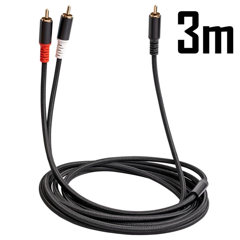 Y Splitter RCA Audio Cable with Gold 
