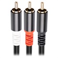 Y Splitter RCA Audio Cable with Gold-plated Connectors