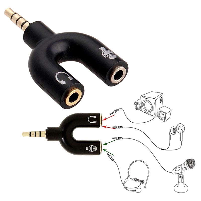 Headphones \u0026 Microphone Audio Adapter