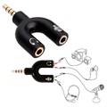 Y-shape 3.5mm / Headphones & Microphone Audio Adapter