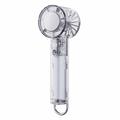 Y59 Transparent Portable Cooling Fan with Semiconductor Cooling - 3000mAh - White