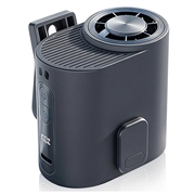 Y66 Clip-On Semiconductor Cooling Waist Fan with Digital Display - Black