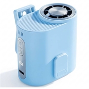 Y66 Clip-On Semiconductor Cooling Waist Fan with Digital Display - Blue