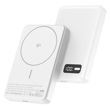 YF-P30 MagSafe Compatible Power Bank 10000mAh with 30W USB-C PD Port - White