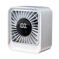 YS-G7 USB Rechargeable Desktop Fan with 8 Speeds - White
