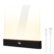 YSJ-019 Plus Clear Acrylic LED Bedside Lamp - Type-C Charging