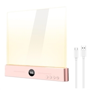 YSJ-019 Plus Clear Acrylic LED Bedside Lamp - Type-C Charging