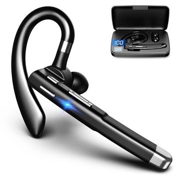 YYK-520 2nd Wireless Bluetooth 5.0 Single Ear Headset Car Earhook Business Earphone with Charging Case