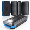 Solar Power Bank/Wireless Charger YZ-820W - 15000mAh - Blue / Black