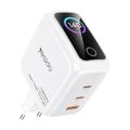 Yesido YC114 140W GaN Charger - 2x USB-C, USB-A, TFT Display - White