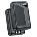 Yesido YP85 20000mAh Power Bank with Built-In Type-C & Lightning Cables - 22.5W - Black
