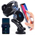 Yogee 2-in-1 Qi Wireless Charger and Car Holder - 15W - Black