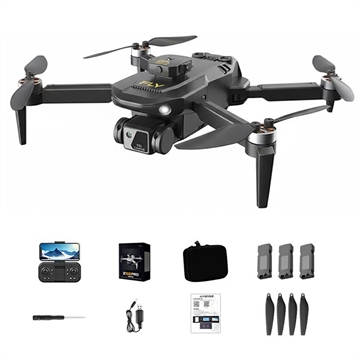 Z102 EIS Gimbal Drone with Dual Camera, Optical Flow - Black
