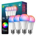 ZJ-BWBL1H-RGBWW-4P 4PCS 10W Bluetooth Smart Light Bulbs WiFi 2.4G Voice RGBCW 220V LED Bulbs